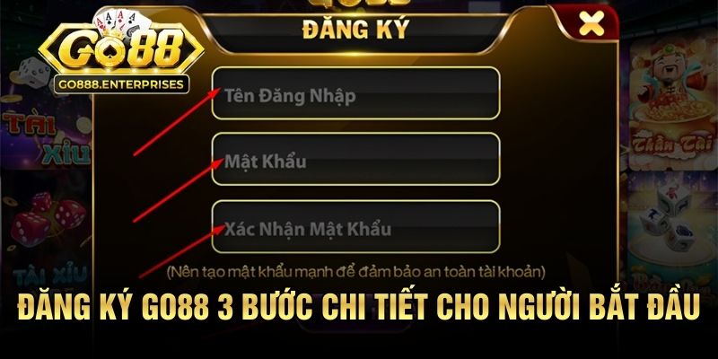 Đăng ký GO88 3 bước chi tiết cho người bắt đầu